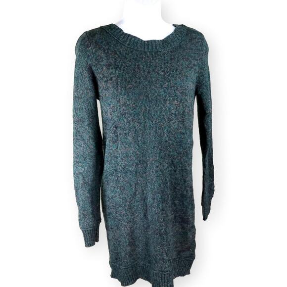 Club Monaco Italian Yarn Amelia Sweater Mini Dress Marled Green XS - Picture 7 of 11